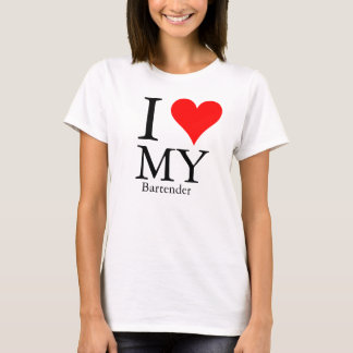 私は私のバーテンダーを愛します Tシャツ