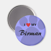 私は私のバーマンポープリントが大好き マグネット (正面/裏面)