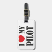 私は私のパイロットを愛します ラゲッジタグ (正面縦)