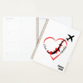 私は私のパイロットハート、かわいい航空モノグラムの、 プランナー手帳 (ディスプレー)