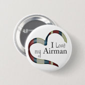 私は私のパイロットボタンを愛します 缶バッジ (正面&裏面)