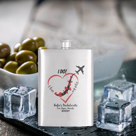 私は私のパイロット、バチェロレッテ週末、航空が大好き フラスク