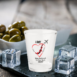 私は私のパイロット、飛行機&ハート、バチェロレッテが大好き ショットグラス