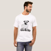 私は私のパグが大好き!T-シャツ Tシャツ (正面フル)