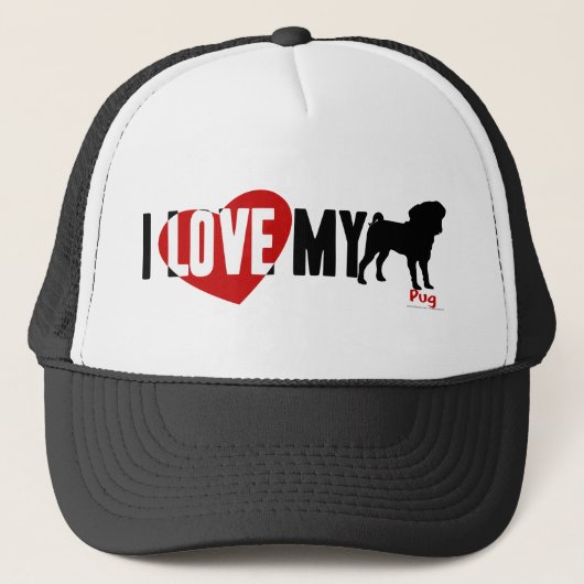 私は私のパグを愛します キャップ (正面)