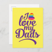 私は私のパパが大好き – LGBTQ父の日プライド ポストカード (正面/裏面)