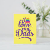 私は私のパパが大好き – LGBTQ父の日プライド ポストカード (スタンド正面)