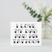 私は私のパパと彼の刺青が大好き ポストカード (スタンド正面)