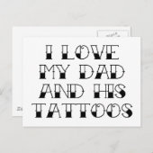 私は私のパパと彼の刺青が大好き ポストカード (正面/裏面)
