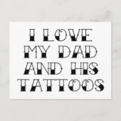 私は私のパパと彼の刺青が大好き ポストカード (正面)