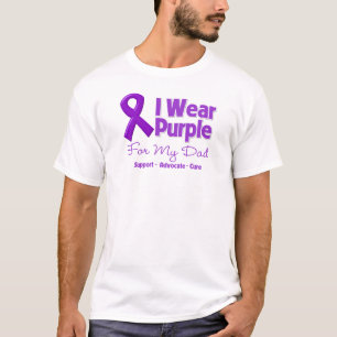 私は私のパパのための紫色を身に着けています Tシャツ