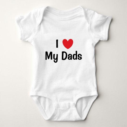 私は私のパパのベビーのクリーパーを愛します ベビーボディスーツ (正面)