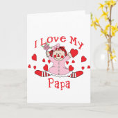 私は私のパパのラグドールとハート カード (黄色い花)