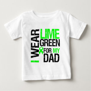 私は私のパパのリンパ腫のためのライムグリーンのリボンを身に着けてい ベビーTシャツ