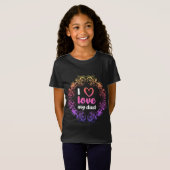 私は私のパパの女の子のTシャツが大好き Tシャツ (正面フル)