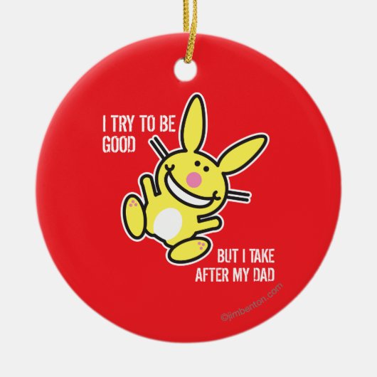 私は私のパパの後で取ります セラミックオーナメント (正面)