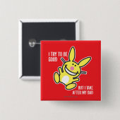 私は私のパパの後で取ります 缶バッジ (正面&裏面)