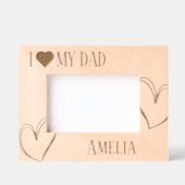 私は私のパパの父の日写真フレームを愛する レーザー彫刻フレーム (正面)