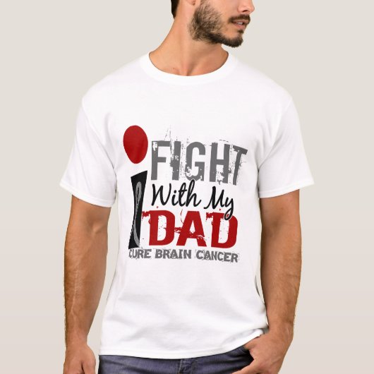 私は私のパパの脳腫瘍と戦います Tシャツ (正面)