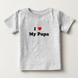 私は私のパパのTシャツを愛します ベビーTシャツ