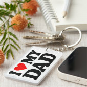 私は私のパパを愛します キーホルダー (正面右)