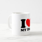 私は私のパパを愛します コーヒーマグカップ (正面左)