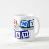 私は私のパパを愛します コーヒーマグカップ (正面右)