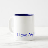 私は私のパパを愛します ツートーンマグカップ (正面左)