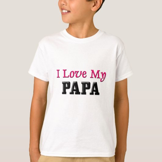 私は私のパパを愛します Tシャツ (正面)