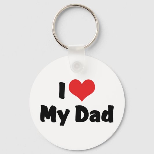 私は私のパパキーチェーンが大好き キーホルダー (正面)