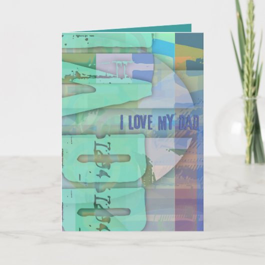 私は私のパパクローズアップグリーティングカードが大好き カード (正面)