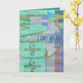 私は私のパパクローズアップグリーティングカードが大好き カード (黄色い花)