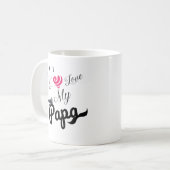 私は私のパパデザイン コーヒーマグカップ (正面左)