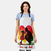 私は私のパパパパの娘の娘の父の愛を愛する エプロン (着用した状態)