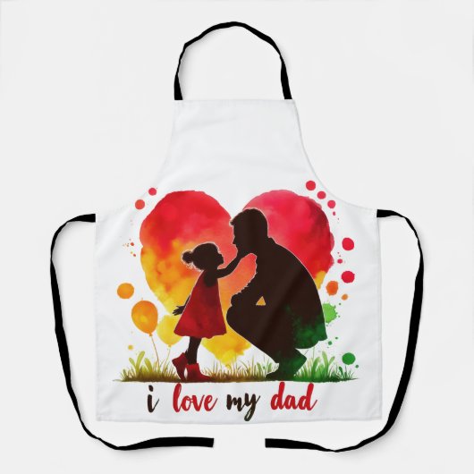 私は私のパパパパの娘の娘の父の愛を愛する エプロン (正面)