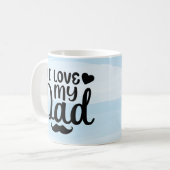 私は私のパパパーソナライズされたフォトコーヒーマグ大好き コーヒーマグカップ (正面左)