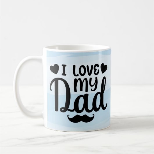 私は私のパパパーソナライズされたフォトコーヒーマグ大好き コーヒーマグカップ (左)