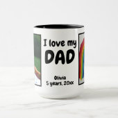 私は私のパパ写真が大好き マグカップ (中央)