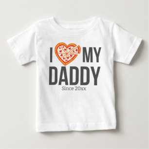 私は私のパパ赤ちゃん服を愛カスタム文字 ベビーTシャツ