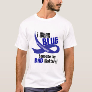 私は私のパパ33の結腸癌の認識度のための青を身に着けています Tシャツ