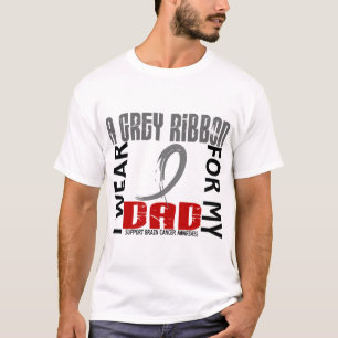 私は私のパパ46の脳腫瘍のための灰色を身に着けています Tシャツ