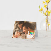 私は私のパパ |レインボーハートプライド父の日 カード (黄色い花)