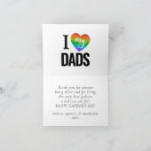 私は私のパパ |レインボーハートプライド父の日 カード (内部)