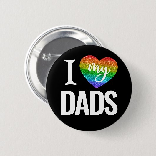私は私のパパ |レインボーハートプライド父の日 缶バッジ (正面&裏面)