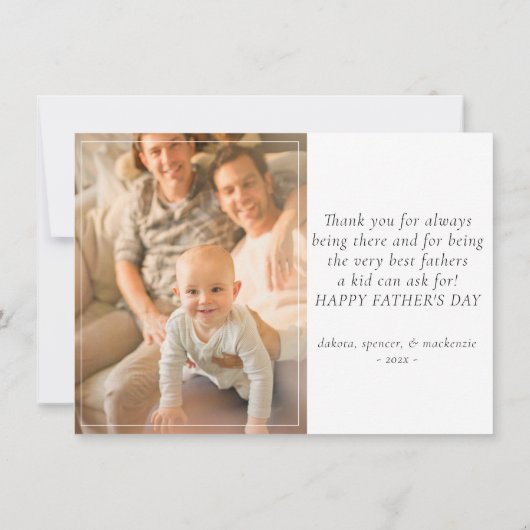 私は私のパパ | Rainbowハートファーザーズデイカード (裏面)