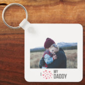 私は私のパパKEYCHAIN 2写真の写真カスタムLOVE キーホルダー (正面)