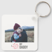 私は私のパパKEYCHAIN 2写真の写真カスタムLOVE キーホルダー (裏面)