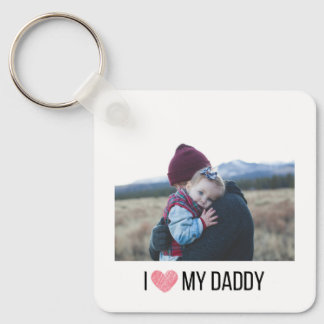 私は私のパパKEYCHAIN 2写真の写真カスタムLOVE キーホルダー