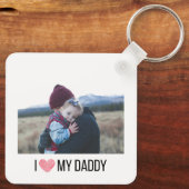 私は私のパパKEYCHAIN 2写真の写真カスタムLOVE キーホルダー (裏面)