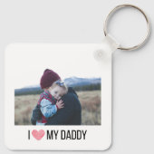 私は私のパパKEYCHAIN 2写真の写真カスタムLOVE キーホルダー (裏面)